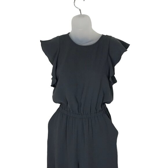 Wilfred Fleurette Dark Grey Jumpsuit Ruffled, wide-leg jumpsuit Size XS - Picture 3 of 7